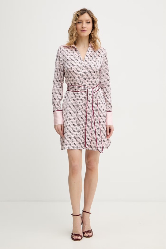 Guess sukienka BLERTA W6RK90.WF1T2 różowy SS26