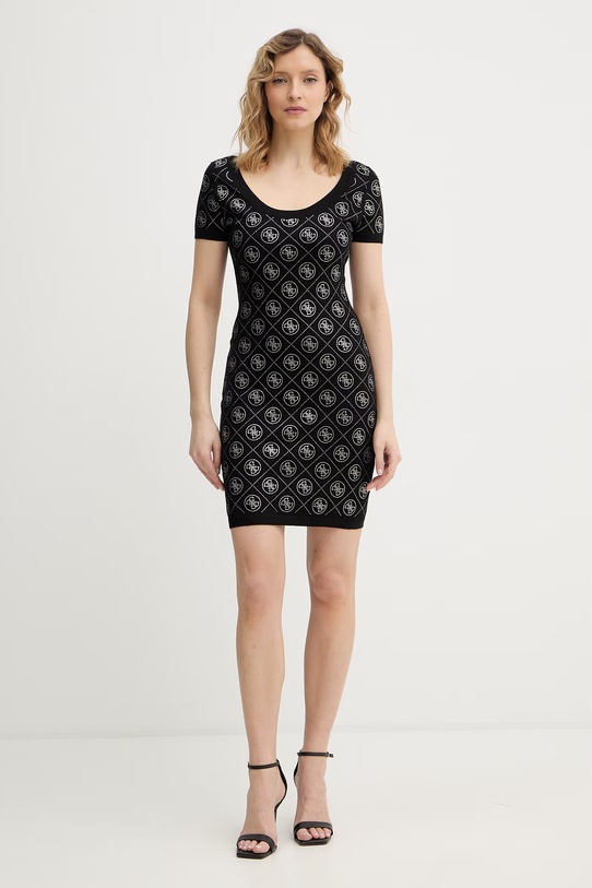 Šaty z vlněné směsi Guess 4G W6RK92.Z3JD2 černá SS26