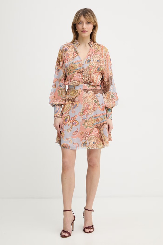 Guess sukienka PAISLEY W6PK0Z.WP691 pomarańczowy SS26