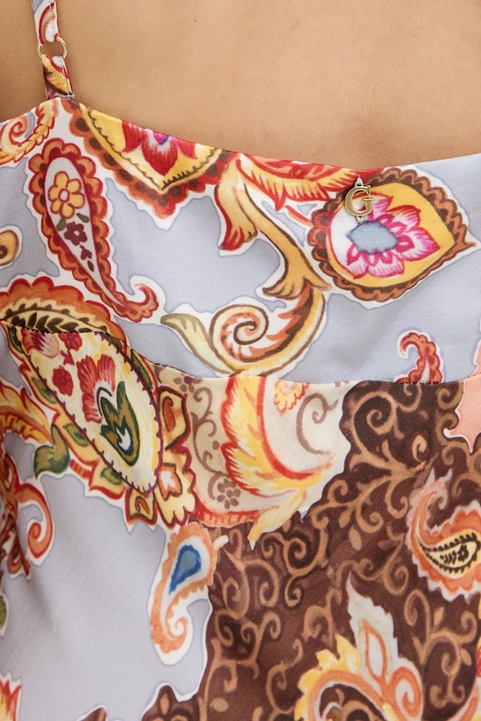 Guess sukienka TULLIA W6PK1D.WU330 pomarańczowy