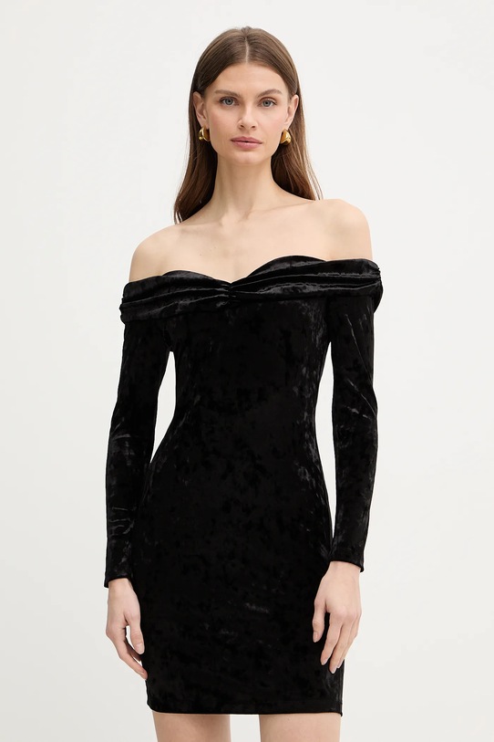 Guess sukienka z elastanem czarny W6PK1M.KJ170