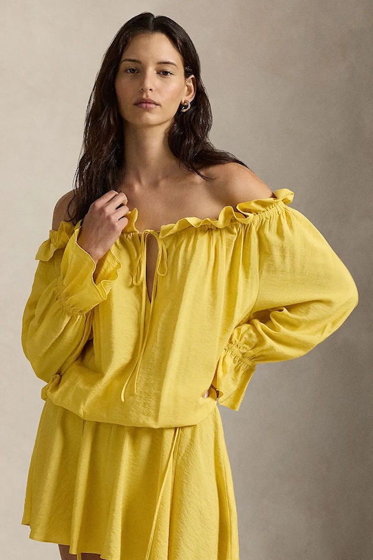 Odzież Polo Ralph Lauren sukienka 211A96354 żółty