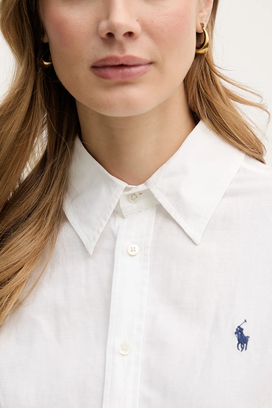 Polo Ralph Lauren sukienka z dodatkiem lnu beżowy 211B18781