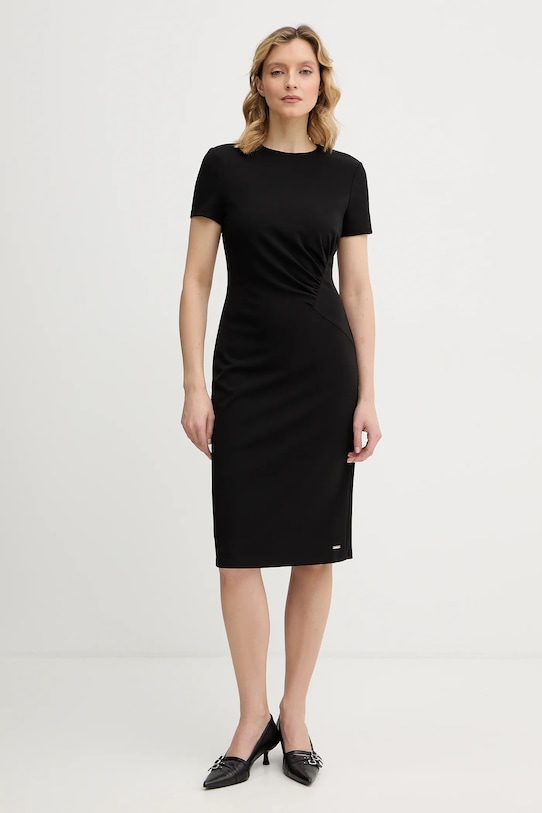 Calvin Klein sukienka z elastanem czarny LV044E048G