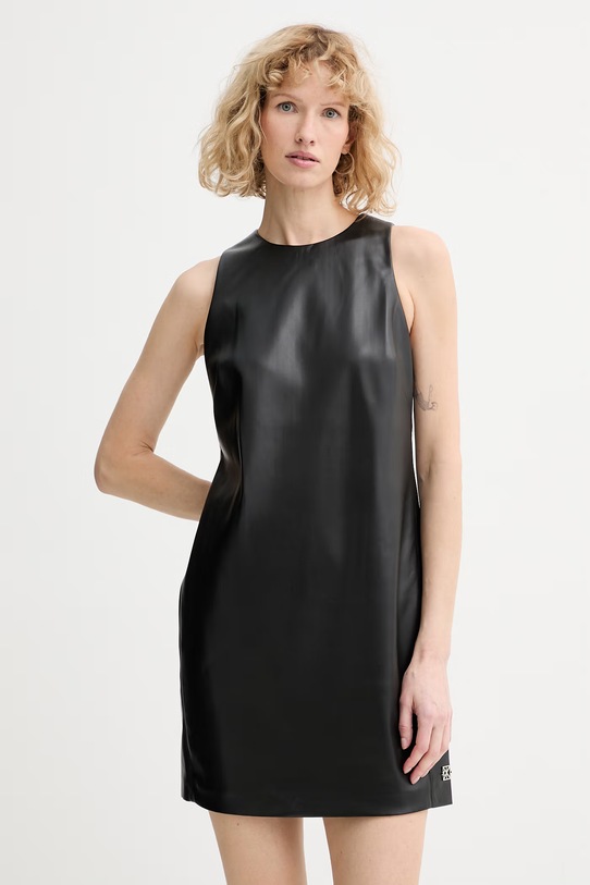 Calvin Klein sukienka koktajl czarny LV147E008G