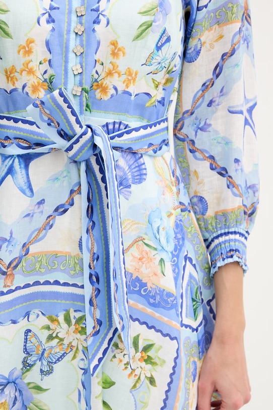 Ľanové šaty Hale BOB Lakelynn 5YXP674A modrá