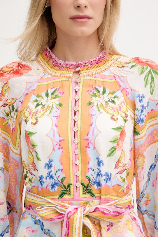 Hale BOB sukienka lniana Lakelynn 5YXP674M pomarańczowy