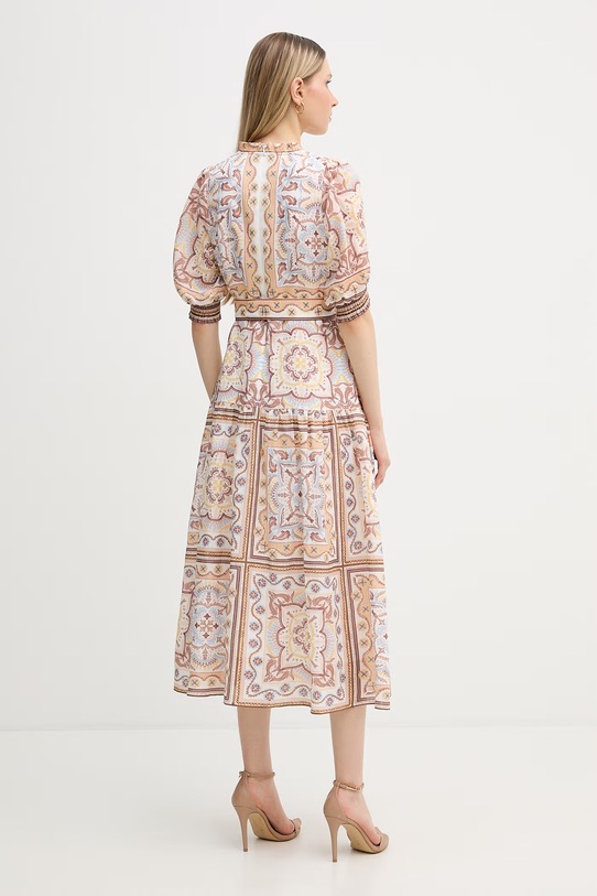 Odzież Hale Bob sukienka letnia lniana Bess 5ZTM672A beżowy