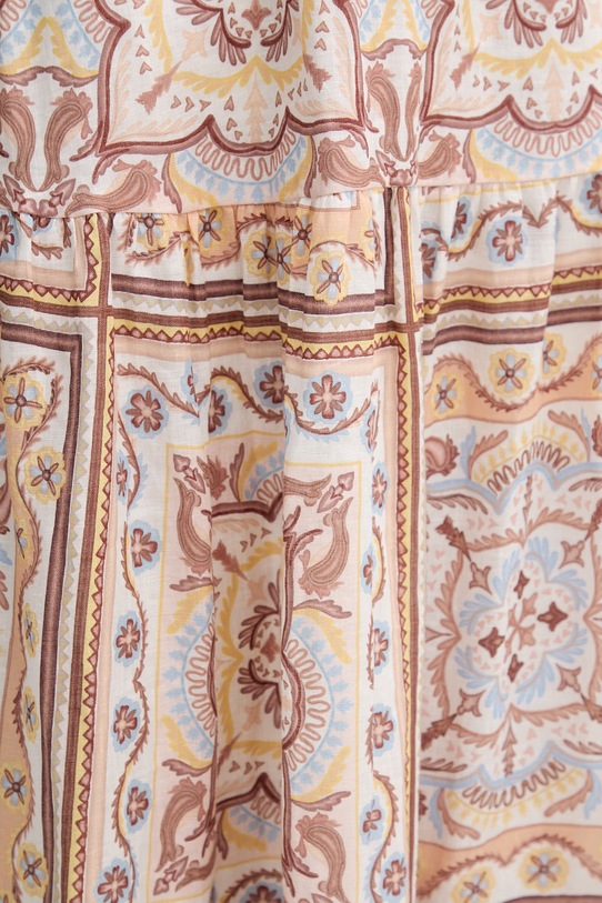 Hale Bob sukienka letnia lniana Bess 5ZTM672A beżowy