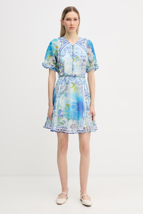 Hale Bob sukienka z jedwabiem Cyrilla 61DA614A niebieski SS26
