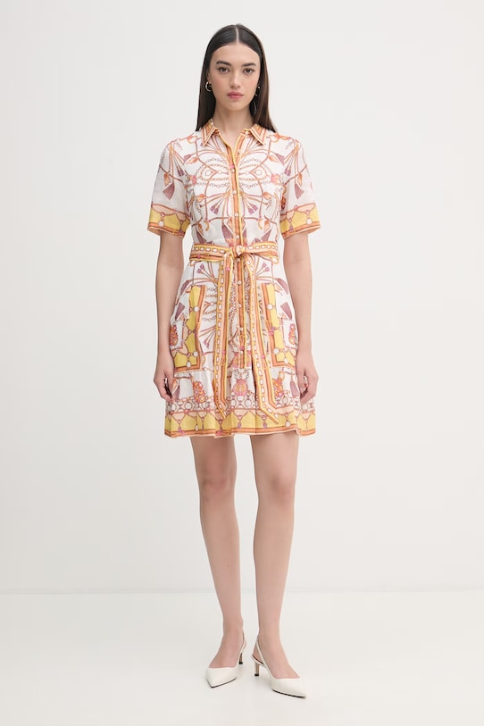 Hale Bob sukienka letnia lniana Aula 61SG670A biały SS26