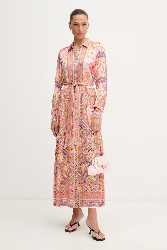 Hale Bob sukienka letnia z wiskozy Nicandra 62BC614A różowy SS26