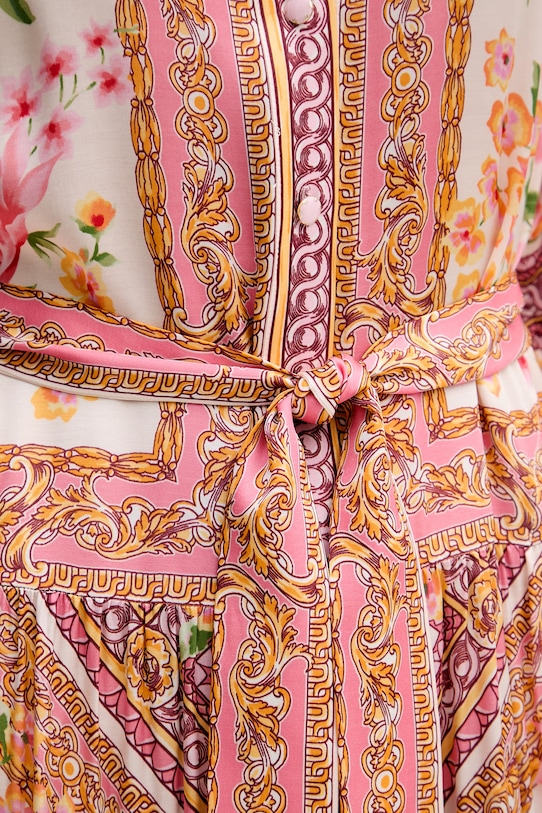 Hale Bob sukienka letnia z wiskozy Nicandra 62BC614A różowy