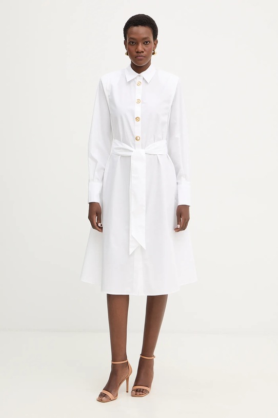 Karl Lagerfeld sukienka bawełniana bawełna biały B1W13026