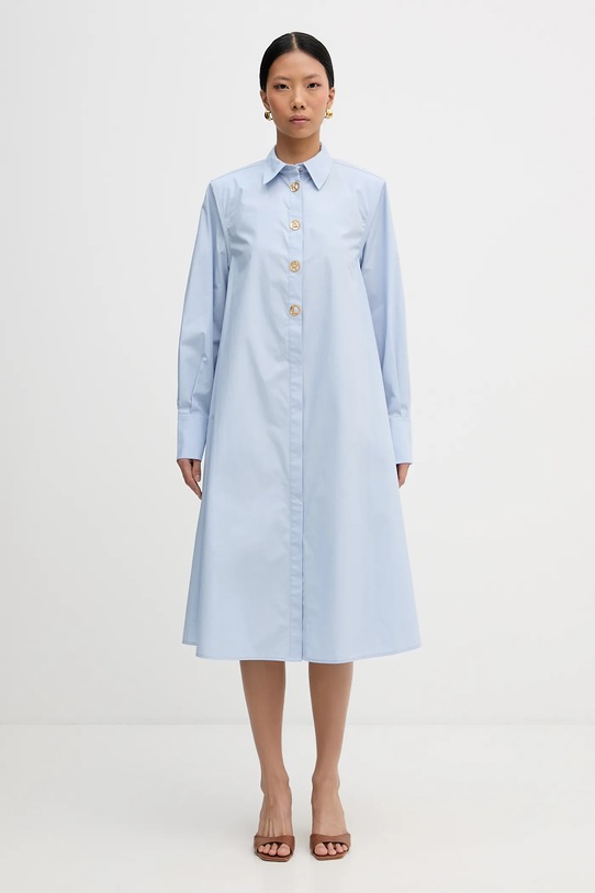 Karl Lagerfeld vestito in cotone midi blu B1W13026