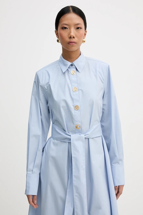 Karl Lagerfeld vestito in cotone blu B1W13026