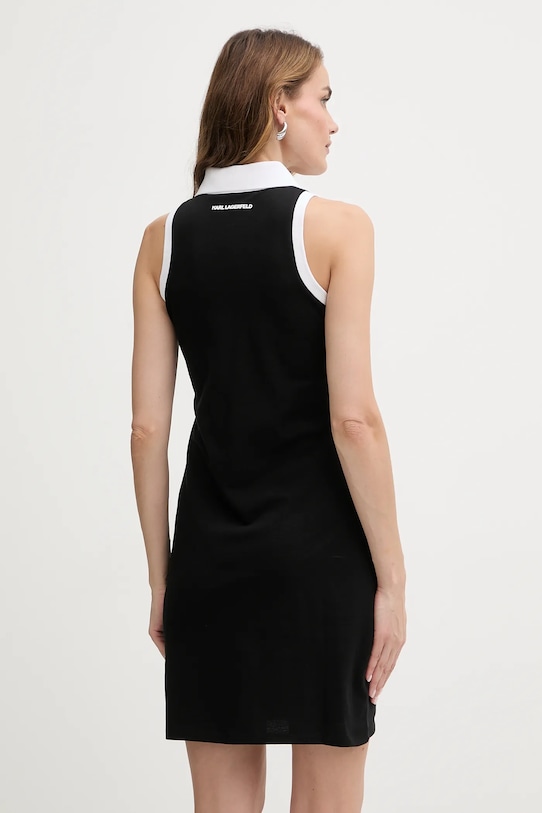 Odzież Karl Lagerfeld sukienka bawełniana IKON B1W13032 czarny