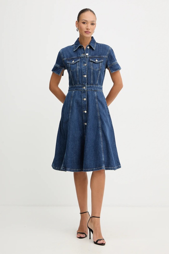 Φόρεμα τζιν Karl Lagerfeld FASHION DENIM B1W13037 μπλε SS26