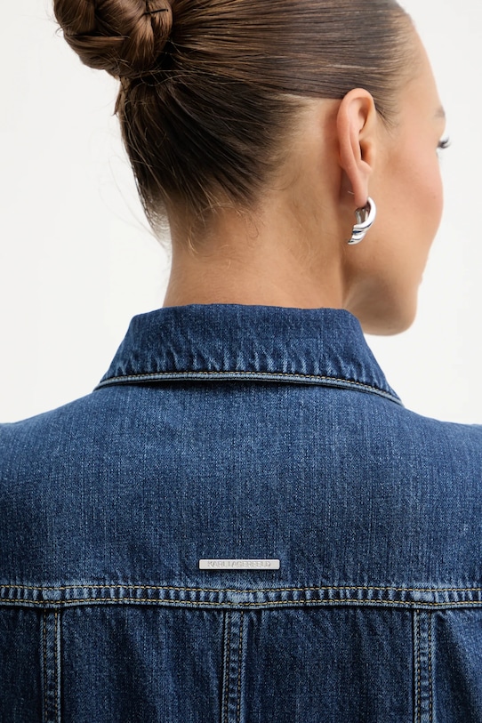 Karl Lagerfeld sukienka jeansowa FASHION DENIM B1W13037 niebieski