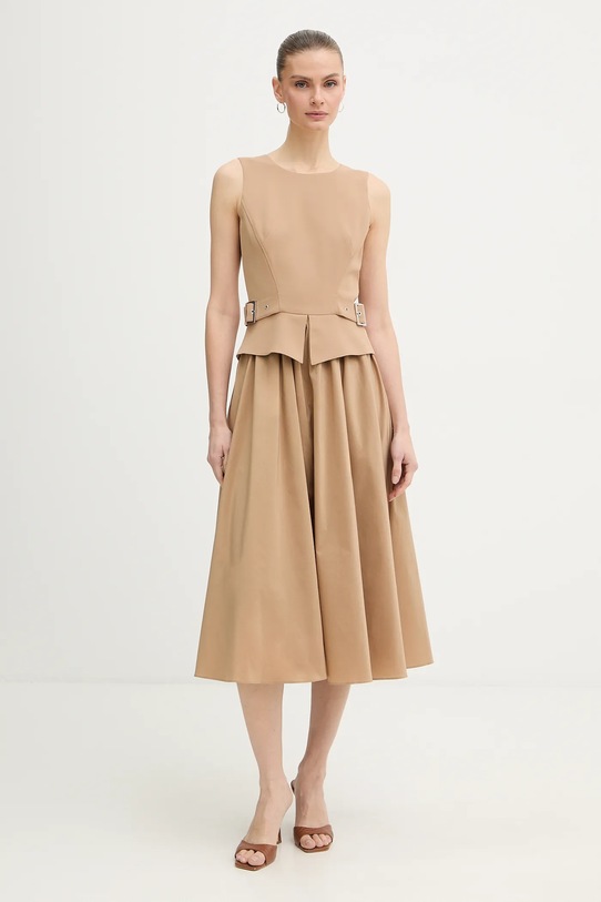 Karl Lagerfeld sukienka casual beżowy B1W13023