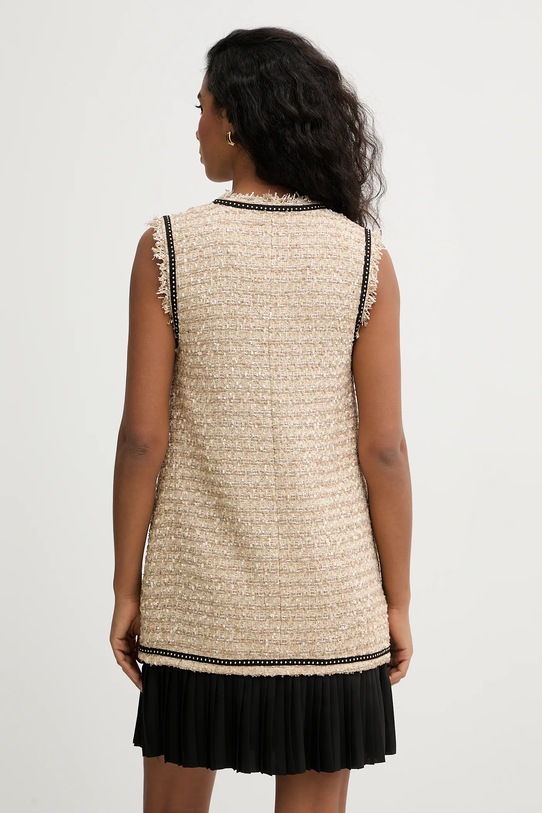 Odzież Karl Lagerfeld sukienka z domieszką wełny B1W13008 beżowy