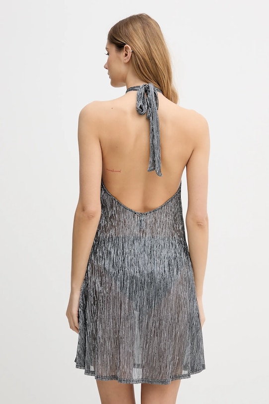 Odzież Karl Lagerfeld sukienka plażowa SIGNATURE B1W46018 srebrny