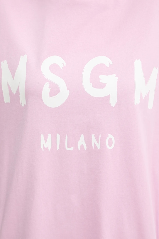 MSGM sukienka bawełniana 4041MDA510.267002 różowy