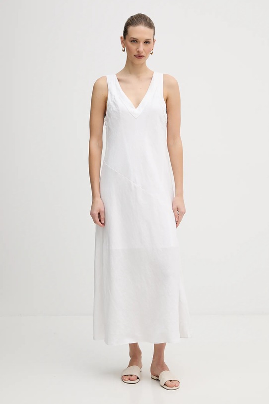 Dkny sukienka lniana casual biały P4KBCZ70