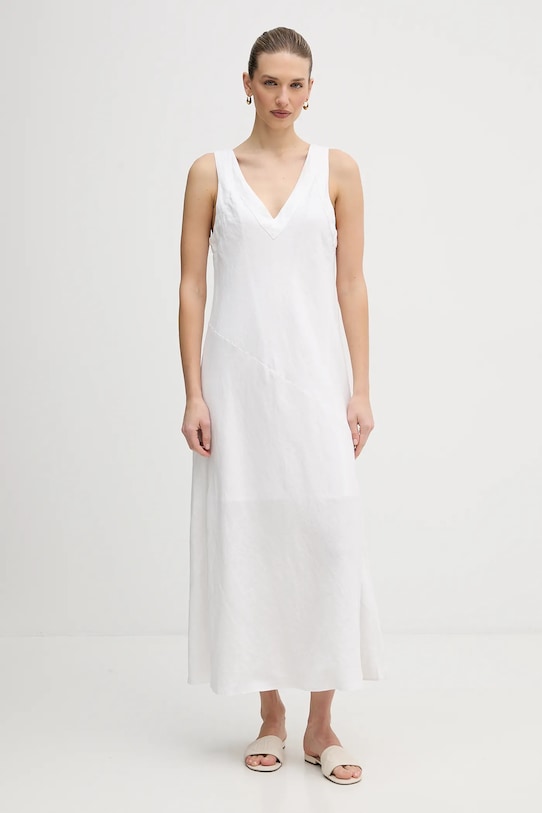 Dkny sukienka lniana casual biały P4KBCZ70