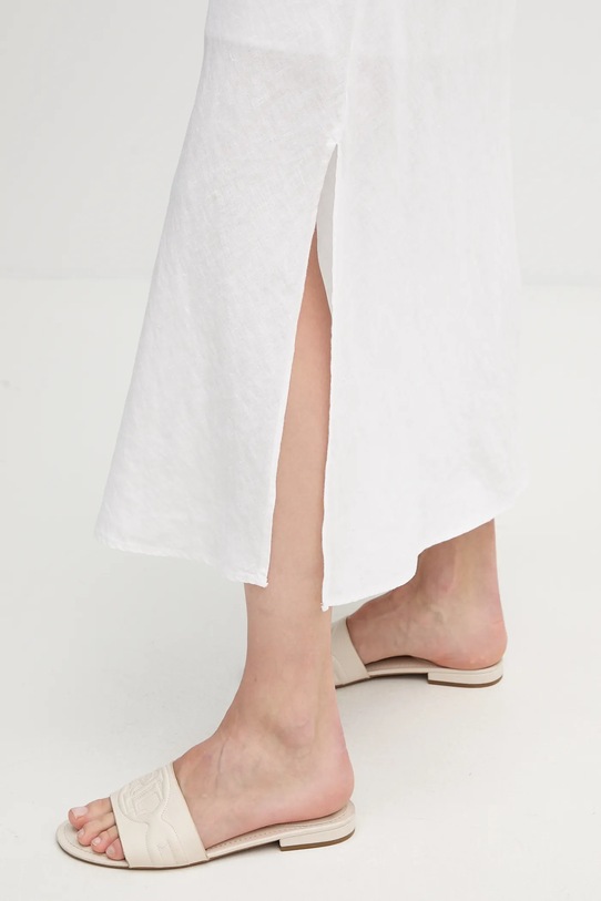 Dkny sukienka lniana P4KBCZ70 biały