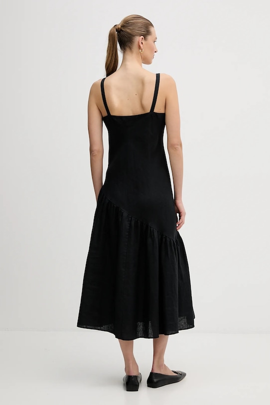 Odzież Dkny sukienka lniana P5JNCD88 czarny