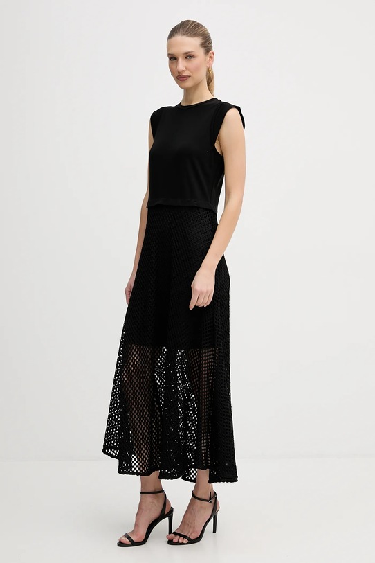 Dkny sukienka P5KD8DQY czarny SS26