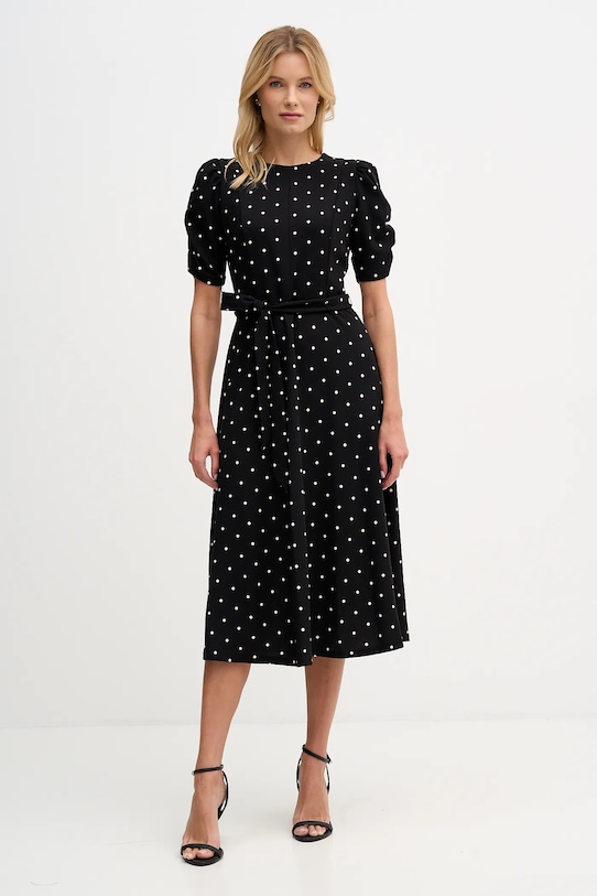 Dkny sukienka wzorzyste czarny DD1G3848