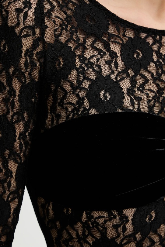 Bardot sukienka welurowa 60151DB czarny