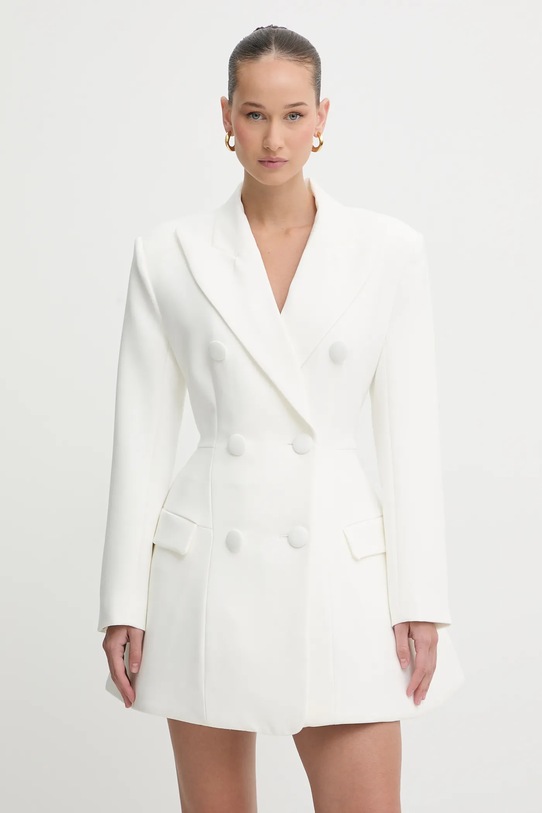 Bardot sukienka midi biały 60140DB