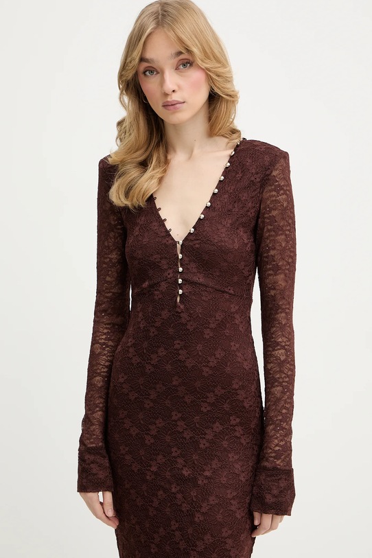 Bardot sukienka brązowy 60239DB