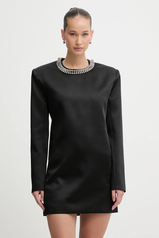 Bardot sukienka tkanina czarny 60274DB