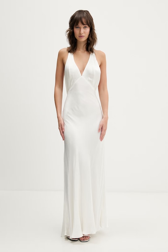 Bardot viszkóz ruha ujjatlan bézs 60133DB