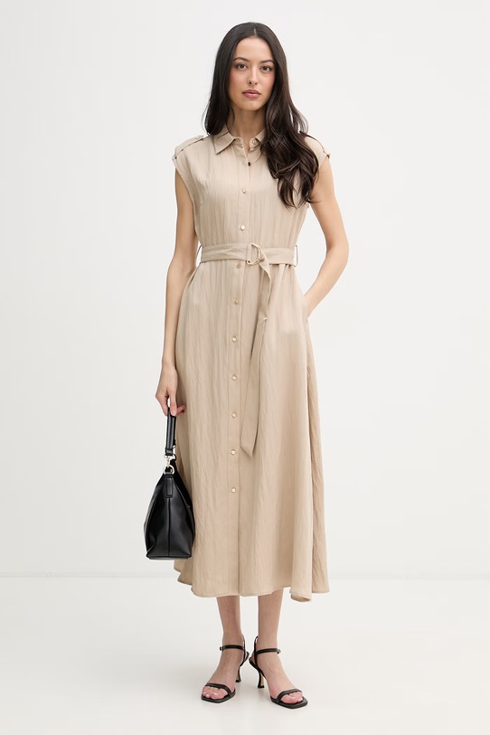 Joseph Ribkoff расклешенное платье с вискозой 261935 бежевый SS26