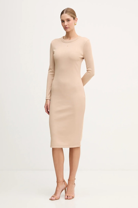 Сукня Armani Exchange XW001834.AF18852 бежевий SS26