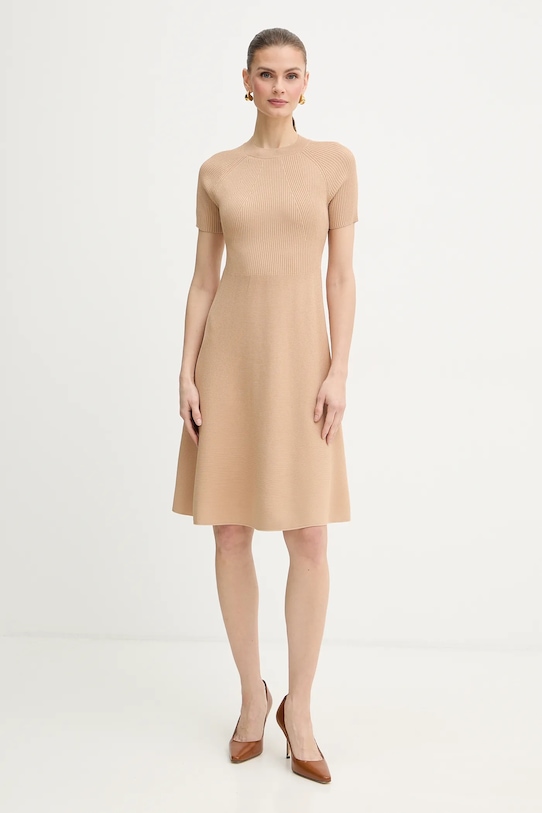 Šaty Armani Exchange pletenina béžová XW001885.AF10352