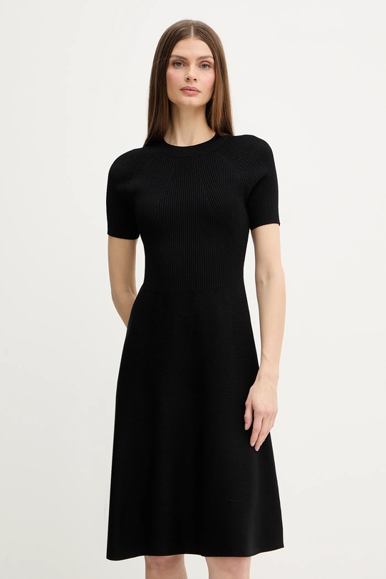 Šaty Armani Exchange pletenina čierna XW001885.AF10352