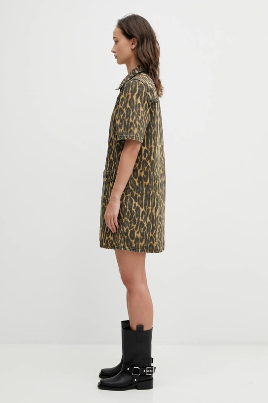 GANNI sukienka jeansowa A1030096 zielony SS26