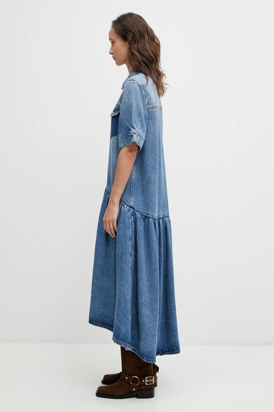 GANNI sukienka jeansowa A1030154 niebieski SS26