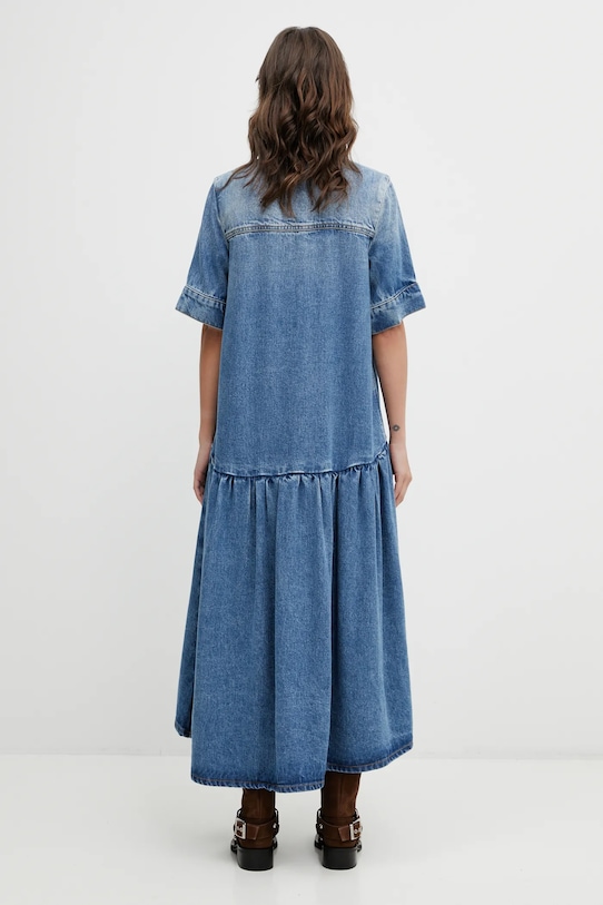 Odzież GANNI sukienka jeansowa A1030154 niebieski