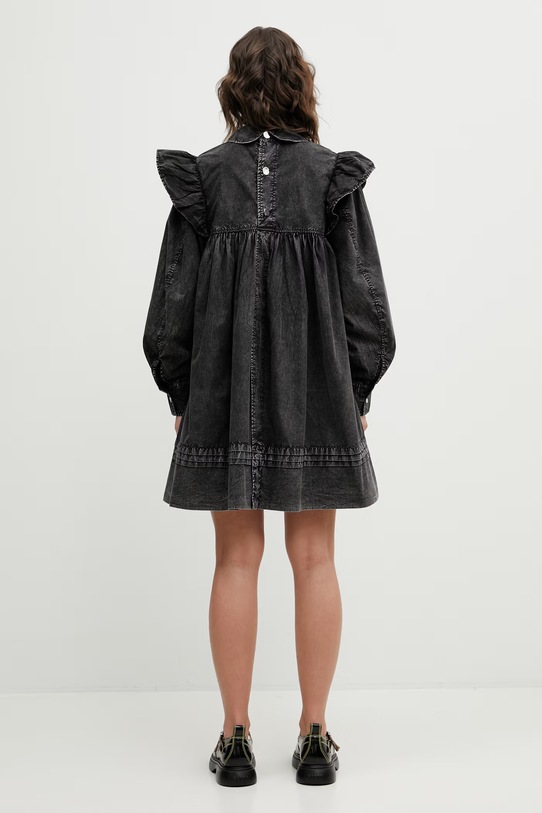 Odzież GANNI sukienka bawełniana A1030125 czarny