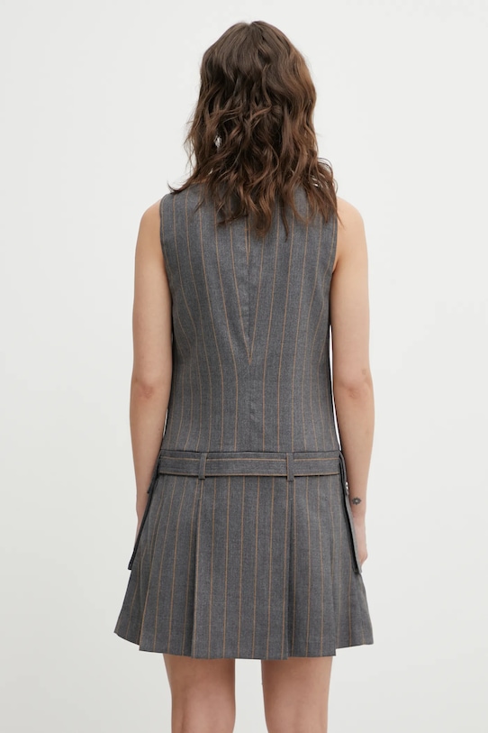 Odzież GANNI sukienka z dodatkiem wełny A1030180 A1030180 szary