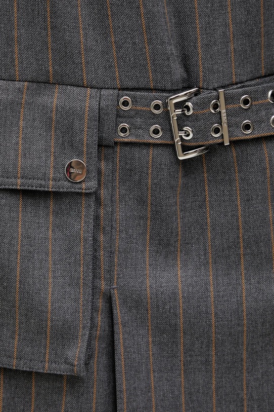 GANNI sukienka z dodatkiem wełny A1030180 szary A1030180