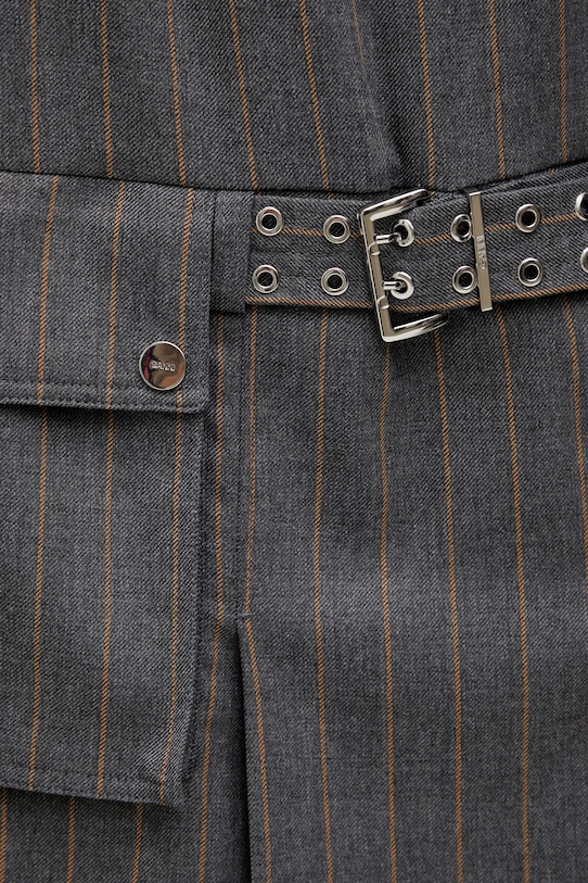 GANNI sukienka z dodatkiem wełny A1030180 szary A1030180