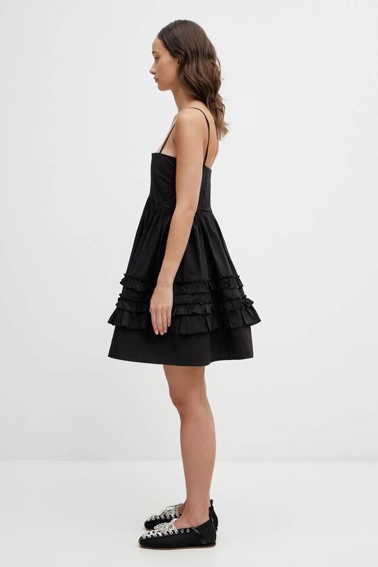 GANNI sukienka A1030207 czarny SS26